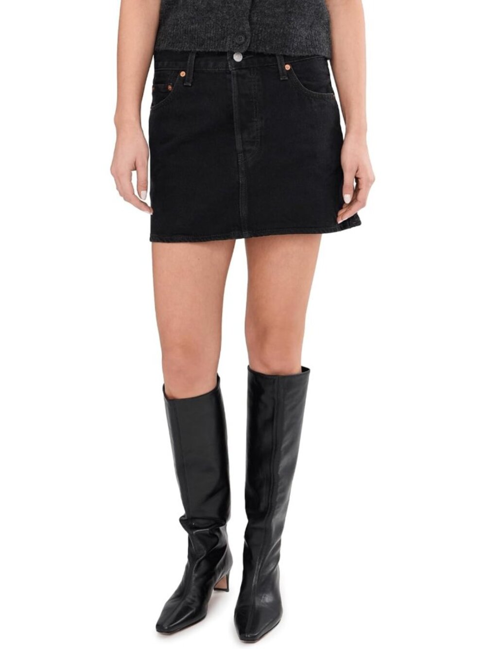 Chic Women's Icon Denim Skirt | Stylish High-Waisted Design | Versatile Casual